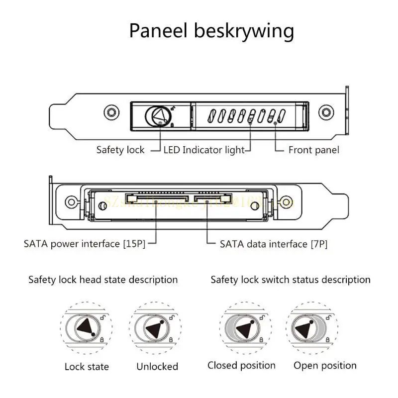 Фото Olmaster MR-9100 HDD Коробка для жесткого диска Кронштейн адаптера жесткого диска Стандартный 2,5-дюймовый PCI для корпуса SATA HDD/SSD №5