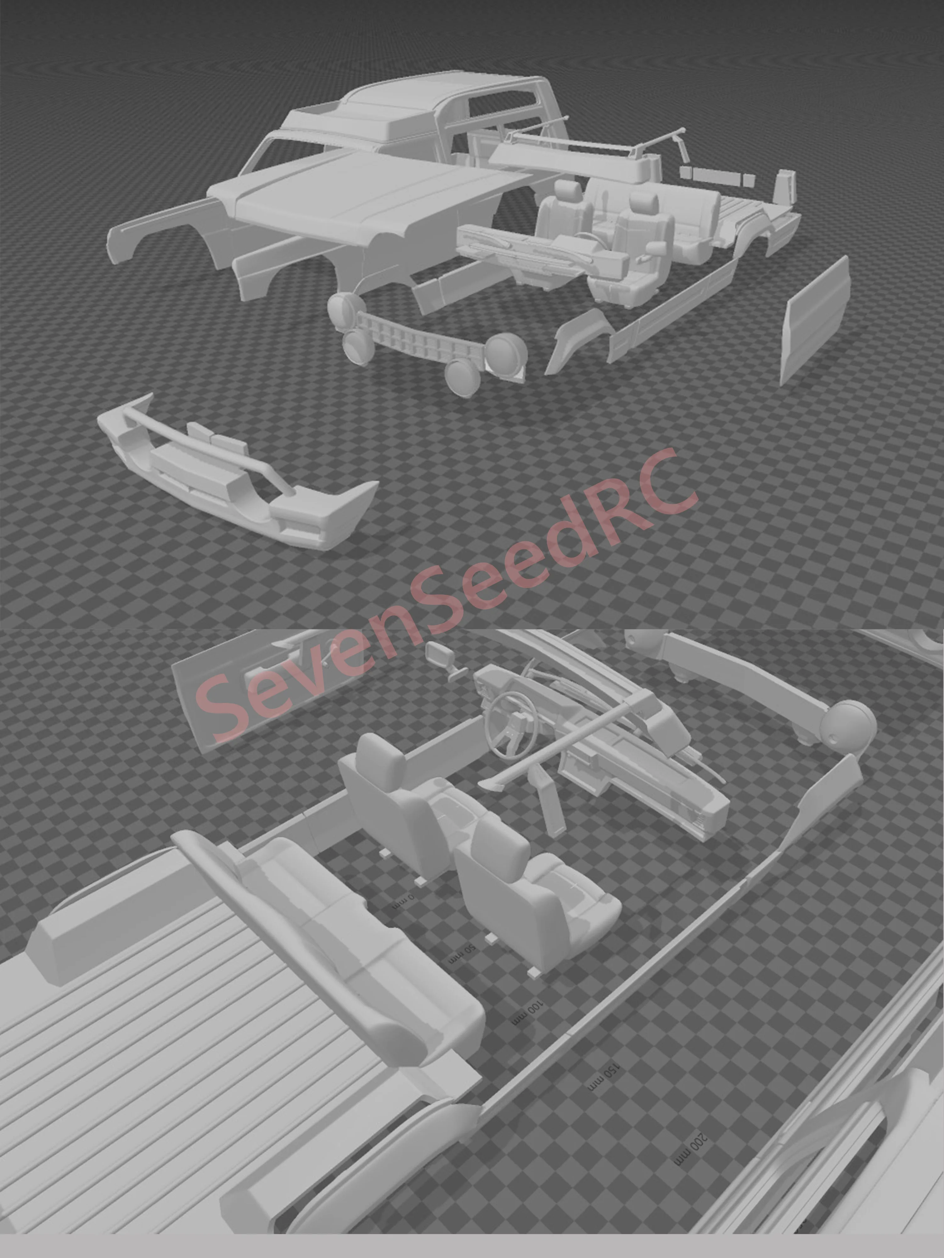 Гусеничный корпус с 3D принтом TALBO SIMCA RANCHO 110 313 мм 324 мм WB SCX10 Trx4 Crossrc NT4 JT4 RC4WD (art.: 3920ccdf56fb1) - 3920ccdf56fb1