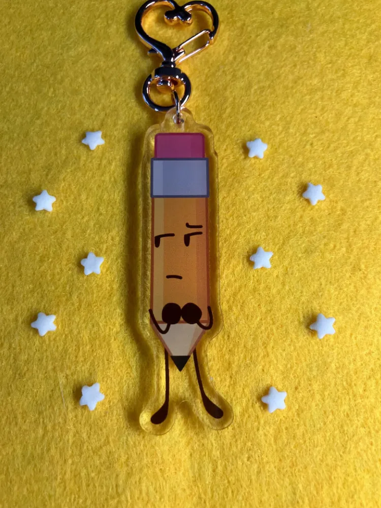 Двусторонний акриловый брелок-карандаш - BFDI - Object Show, милая мультяшная игра, подвеска с персонажем