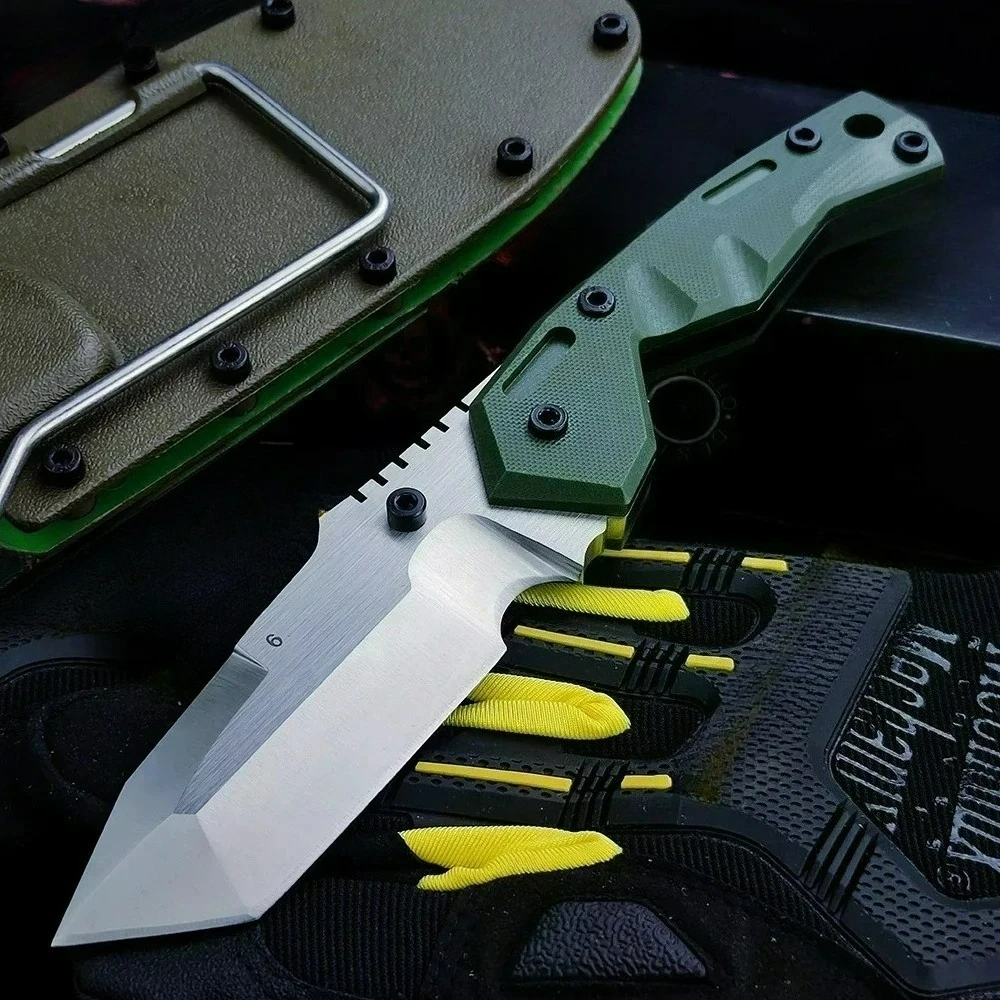 Dwaine Carrillo DC6 Прямые ножи зеленые G10 ручка edc мультитул утилита Открытый выживание suicverteidigung тактический нож