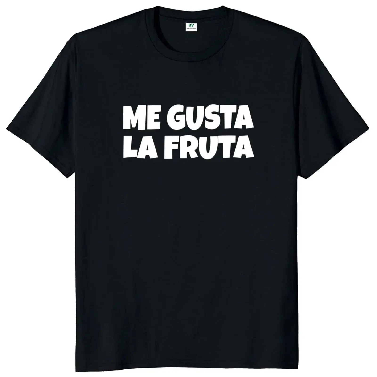 Фото Футболка Me Gusta La Fruta Y2k с надписью «I Like фрукты», мягкая футболка унисекс из 100% хлопка с круглым вырезом для мужчин и женщин, европейский размер №5