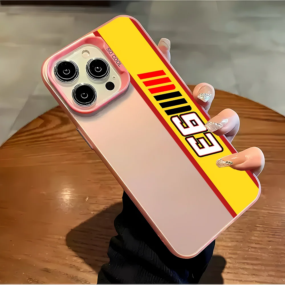 Фото Чехол для телефона M-marc M-marquez 93, модный чехол для iPhone 16 15 14 Plus 13 12 11 Pro Max X Xs XR 8 7, матовый, красочный, серебристый, жесткий C №3