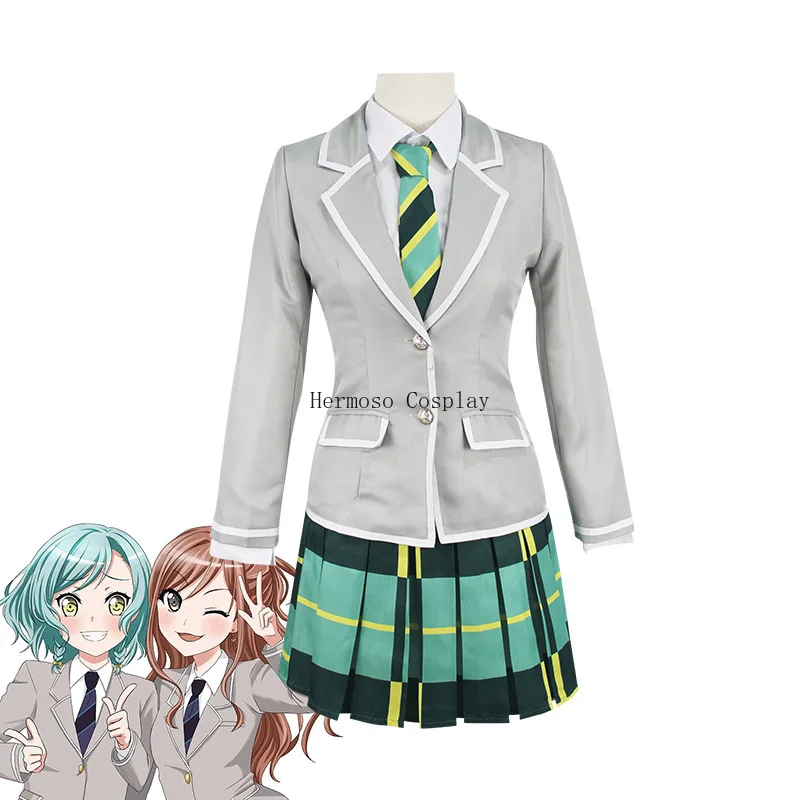 Аниме Cos BanG Dream! Костюмы для косплея Chihaya Anon, наряд на Хэллоуин, Рождество, школьная форма, костюм на день рождения, Индивидуальный размер