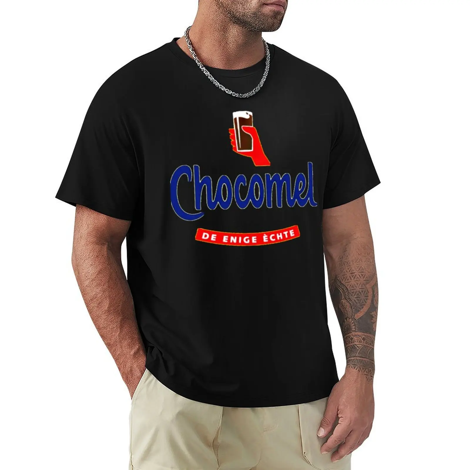 Chocomel chocolademelk Nederland Футболка роскошные дизайнерские модные рубашки футболки для мужчин