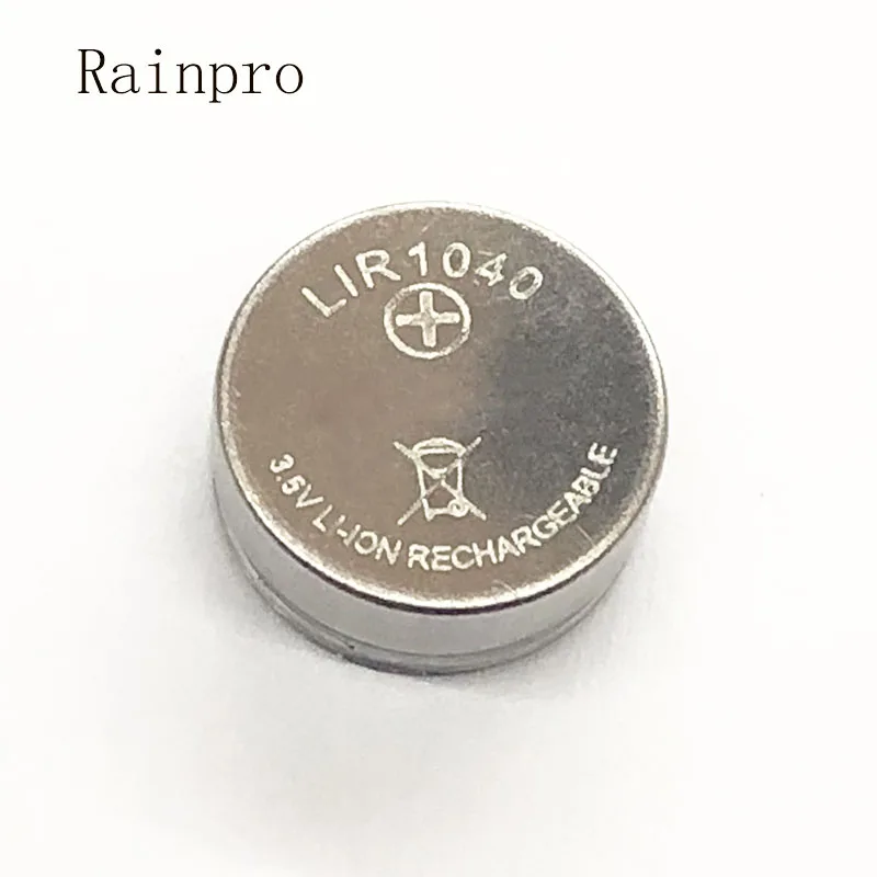 10 шт./лот LIR1040 кнопочный аккумулятор 3,6 В для TWS Bluetooth гарнитуры LIR1040 перезаряжаемая литиевая батарея 35 мАч