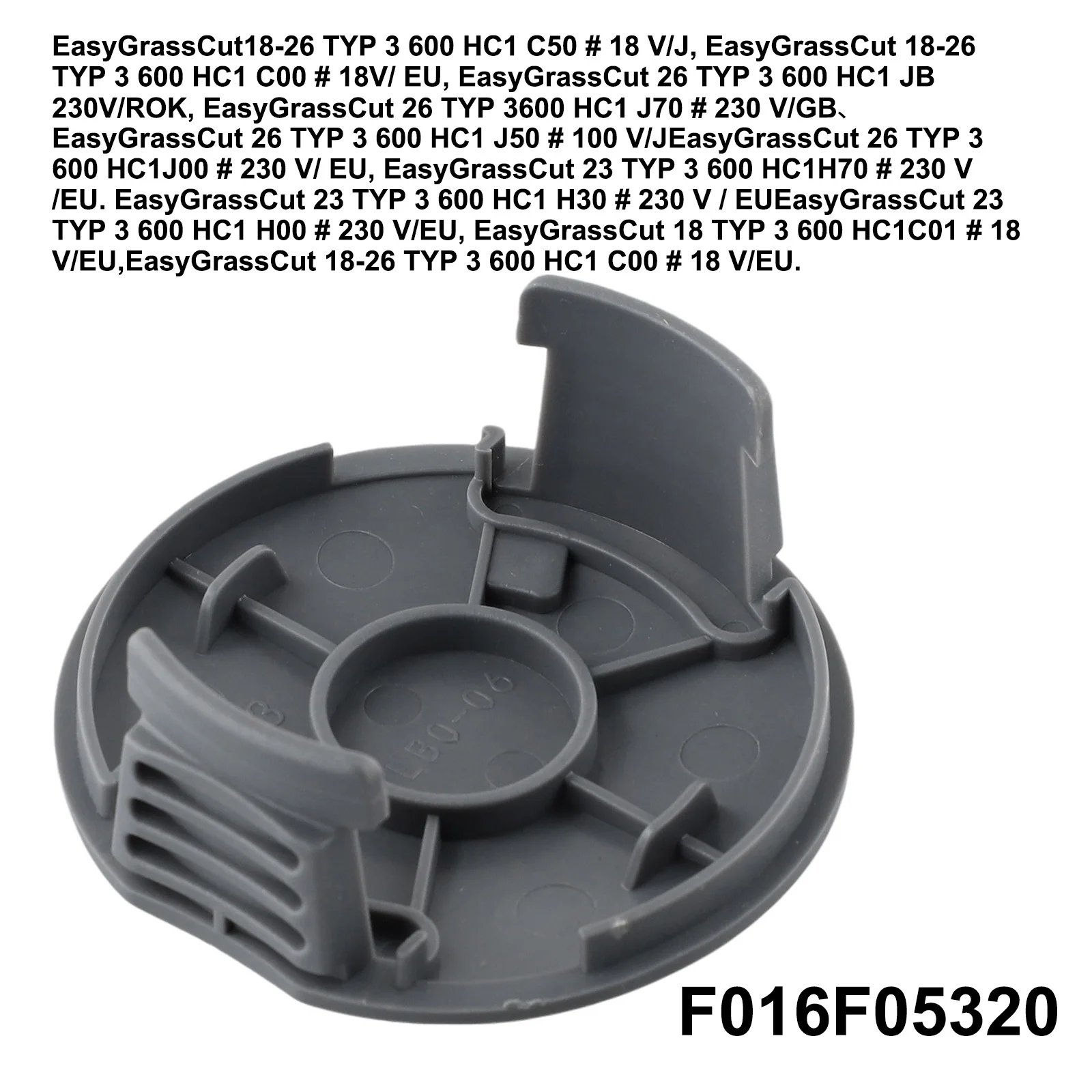 Фото Крышка катушки для BOSCH 23 26, детали для газонокосилки EASYGRASS CUT, запасные части для BOSCH 18-230 18-26 18-260 №3