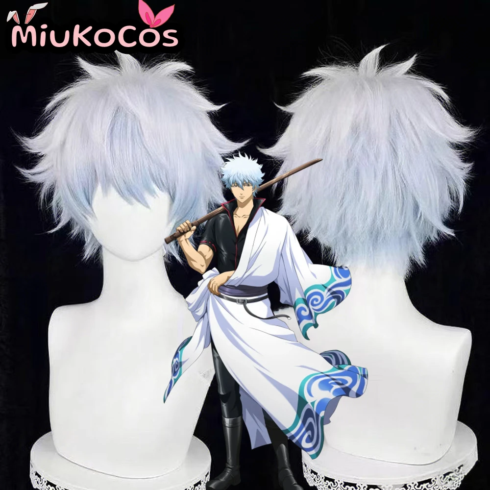 В НАЛИЧИИ Той Одсиярма Gintoki Sakata Powder Spy Wig MiukoCosplay Anime Gintama Powder Spy
