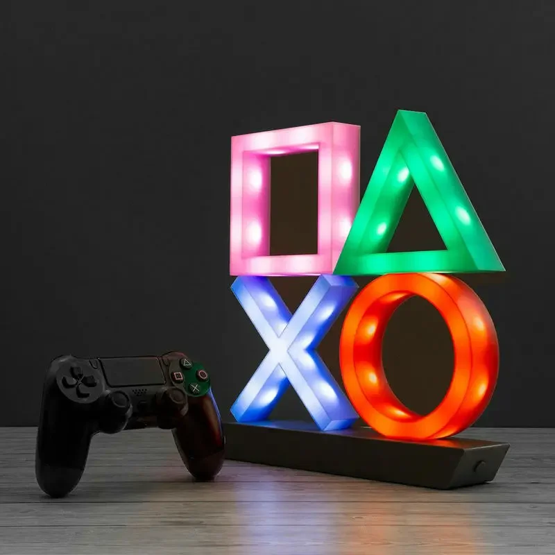 Регулируемая подсветка, голосовое управление, значок игры, светильник PS4, декоративная лампа для настроения, атмосфера, неоновая лампа, светильник, настольное украшение для клуба, настенное украшение
