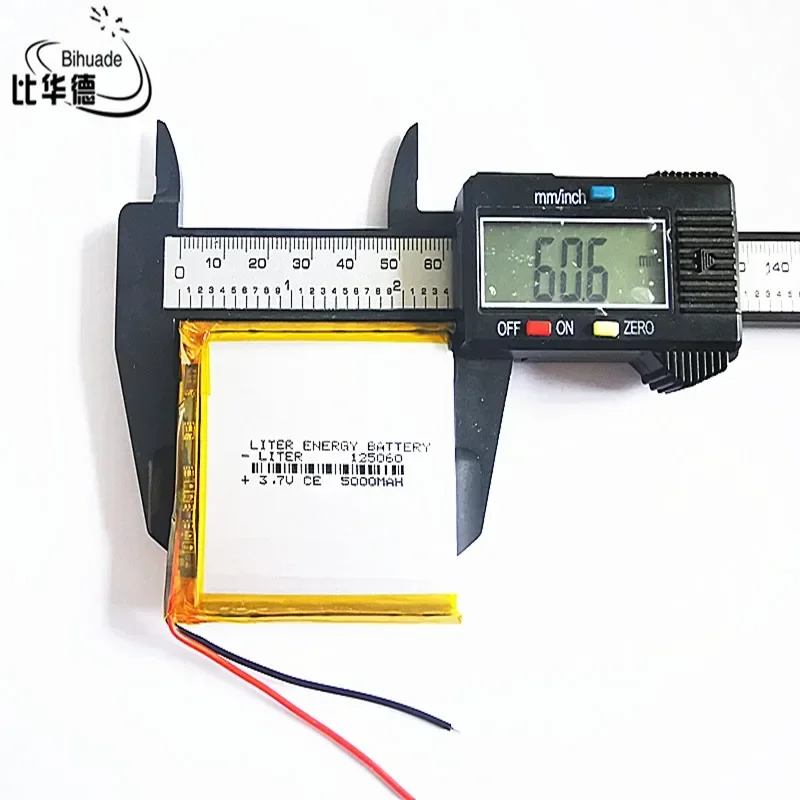 100% Новый 3,7 v 5000mah 125060 перезаряжаемый литий-полимерный аккумулятор