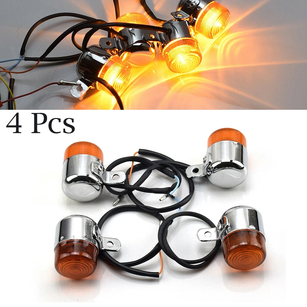 4 шт., поворотники для мотоцикла HONDA, для халки, для DAX CF50 CF70 CT70 ST50 ST70 ST90 Z50, желтые поворотные сигнальные лампы