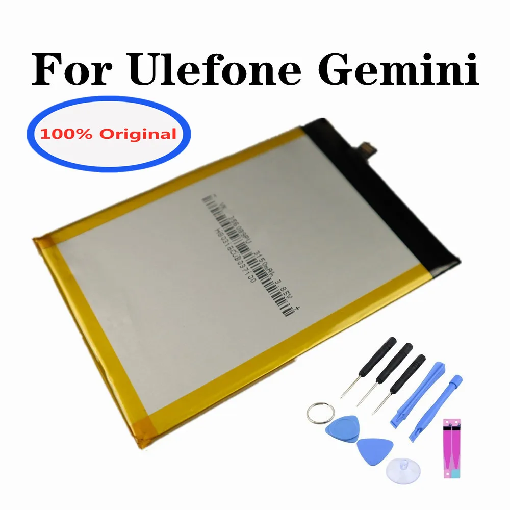 Новый оригинальный аккумулятор 3150 мАч для Ulefone Gemini pro / Gemini T1 запасная батарея мобильного телефона, сменный аккумулятор + номер отслеживания
