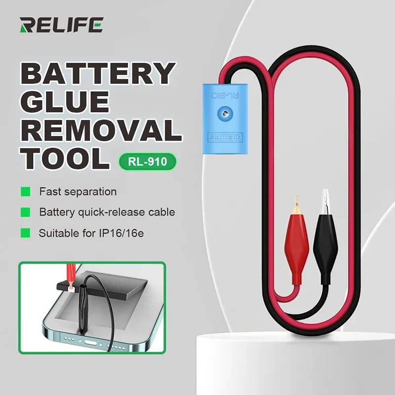 RELIFE RL-910 Инструмент для удаления клея с аккумулятором Быстрое разделение Подходит для инструментов для ремонта аккумуляторных гелей серии IP16