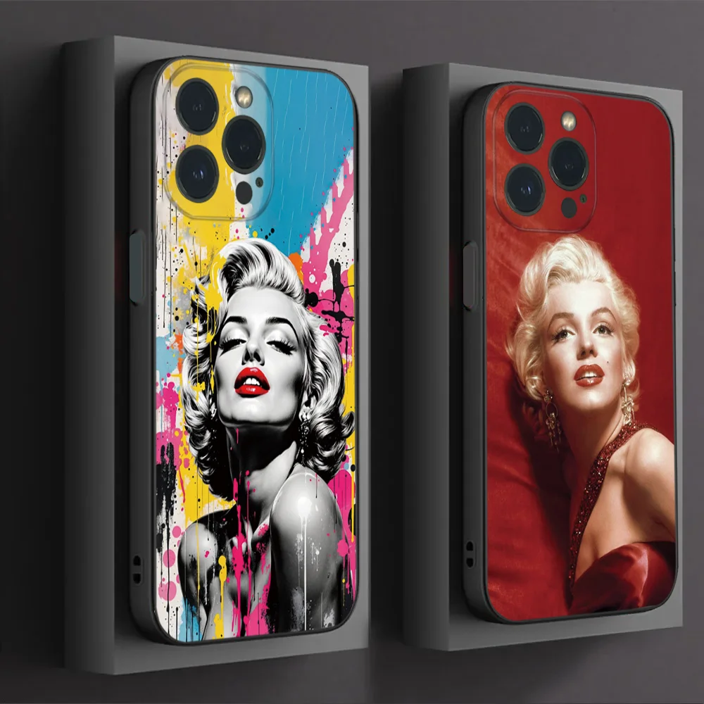 Сексуальный чехол для телефона M-Marilyn Monroe для IPhone 16 15 14 13 12 Mini 11 Pro XS Max X XR SE5 6 7 8 Plus, мягкий силиконовый чехол Чехлы и чехлы для мобильных телефонов