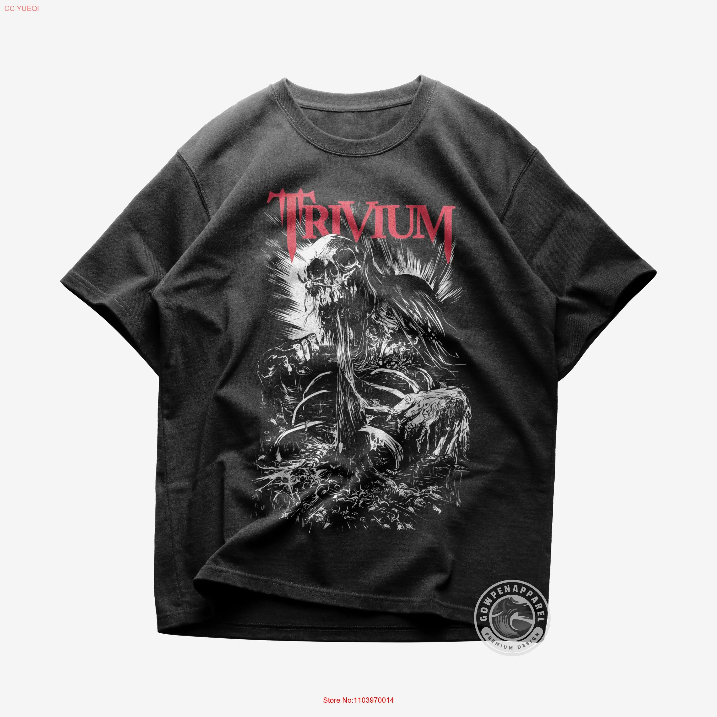 Футболка Trivium Metal Music Strife In Waves Album Merch Хлопок с длинными или короткими рукавами