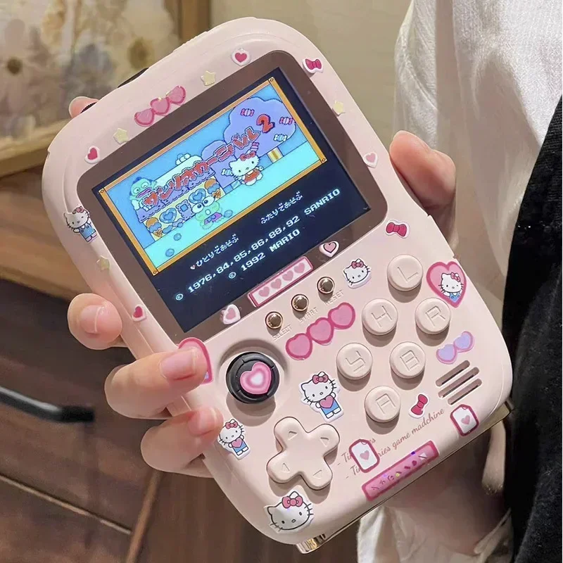 Стикеры Hello Kitty, портативное зарядное устройство для мини-игровой консоли, милый и практичный Рождественский подарок для сюрпризов на день рождения друзей
