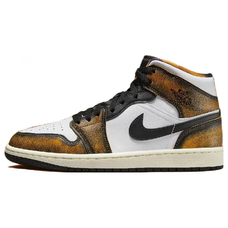 Кроссовки Nike Jordan Air Jordan 1 Mid SE «Оранжевые износостойкие» Кроссовки DQ8417-071