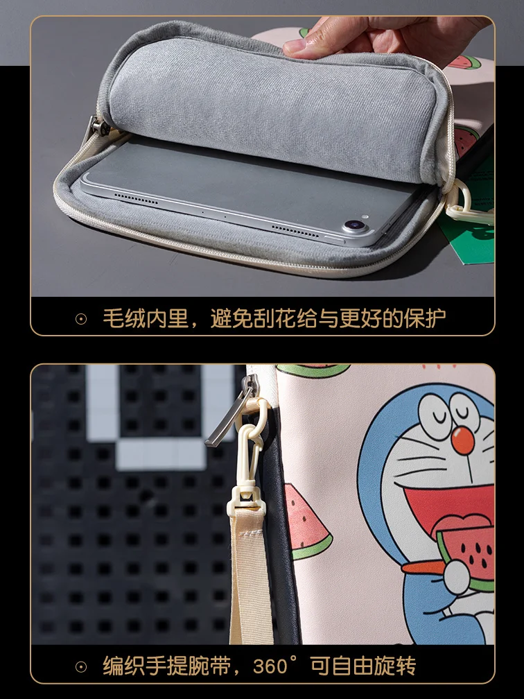 Фото Disney Crayon Shin chan, милая розовая сумка для ноутбука Lenovo Dell HP, Huawei, Xiaomi, Macbook Air M2 10, 11, 12, 13, 14, 15, внутренний пузырь №5