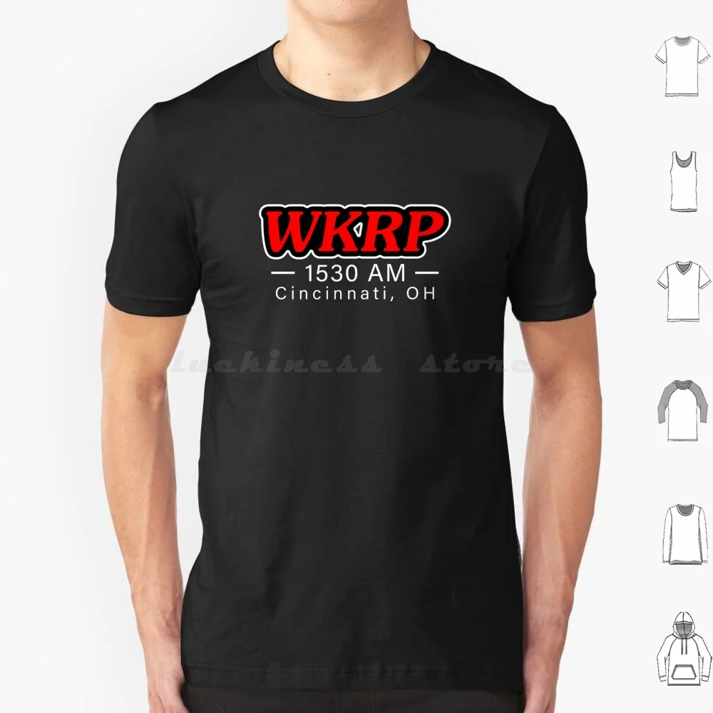 Wkrp | Классическая футболка для телевизора 80-х годов 6Xl, хлопковая крутая футболка Wkrp, цинцинциннати, Огайо 80-х годов, радио Джонни, Топ 40 Am, Fm, американский ТВ