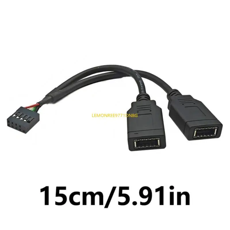 D7YC 9PIN до 2XTYPE E Адаптерный кабель переднего типа C для совместимости материнской платы