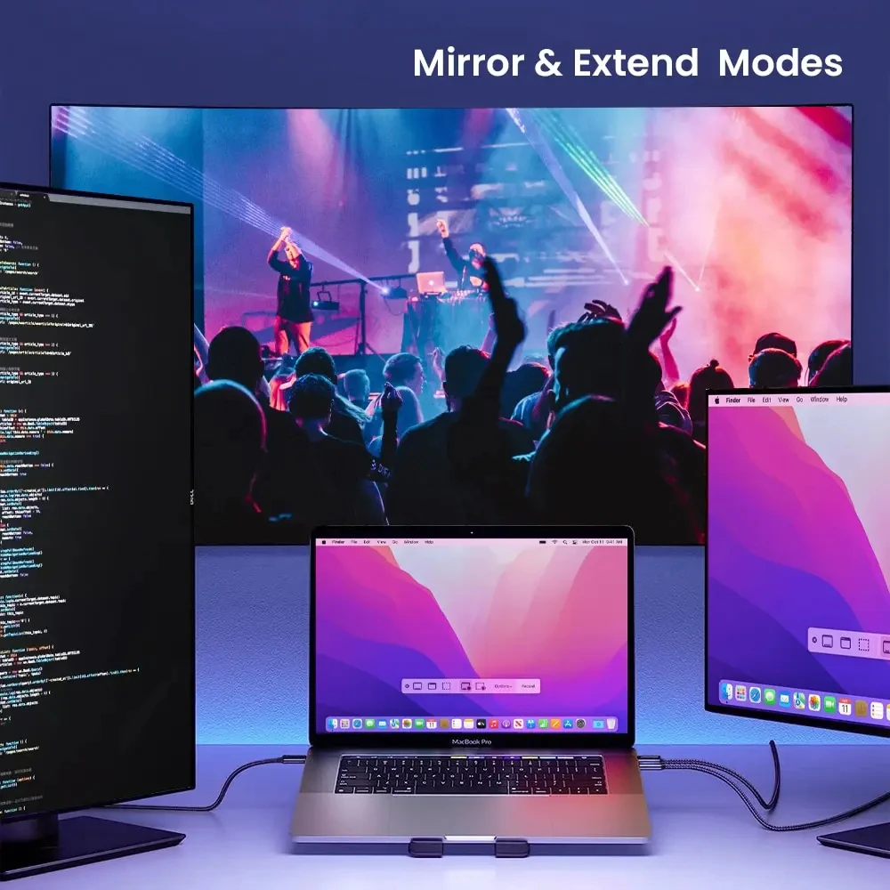 Фото Кабель-переходник с USB C на HDMI, 4K, 60 Гц, Тип C на HDTV, кабель-преобразователь для MacBook Pro Air Pixel iPad iPhone 15 Samsung Laptop 2 м №5