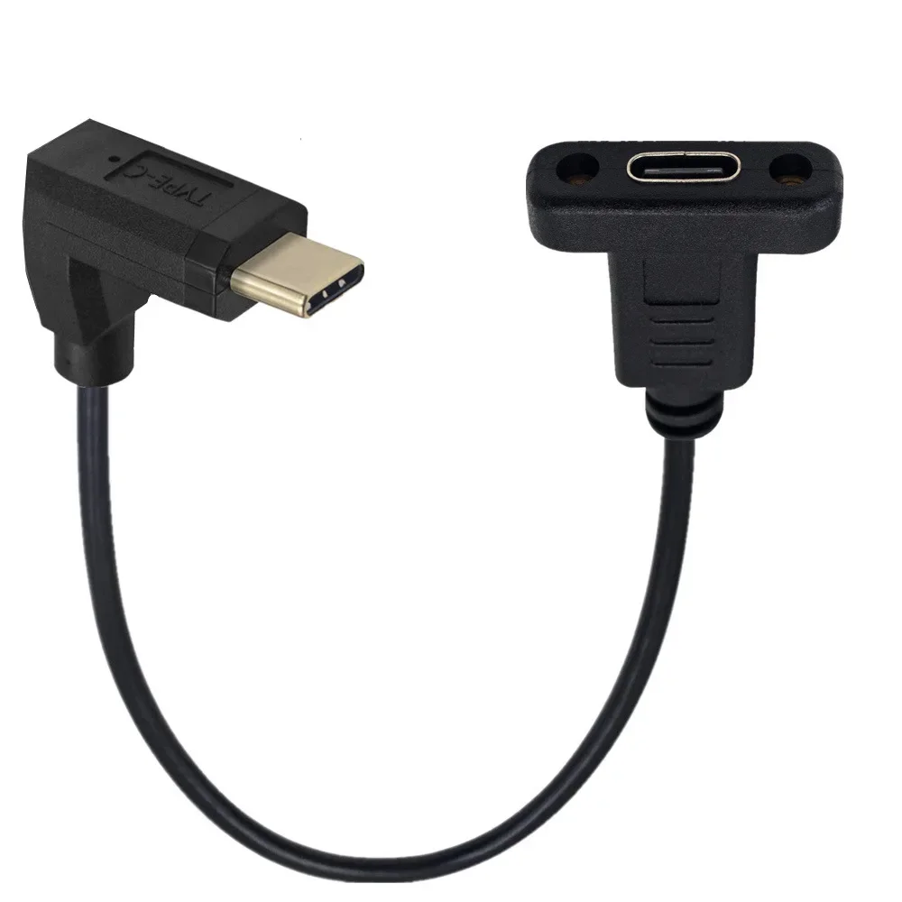 Удлинительный кабель USB Type C USB 3.1 Кабель для передачи данных и видео USB-C «папа-мама» Удлинительный шнур с винтовым креплением на панель Экранированный