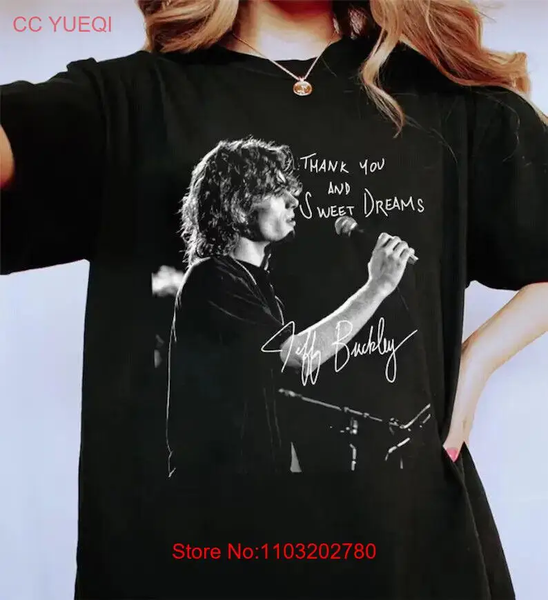 Черная футболка унисекс с надписью Jeff Buckley Thank You and Sweet Dreams