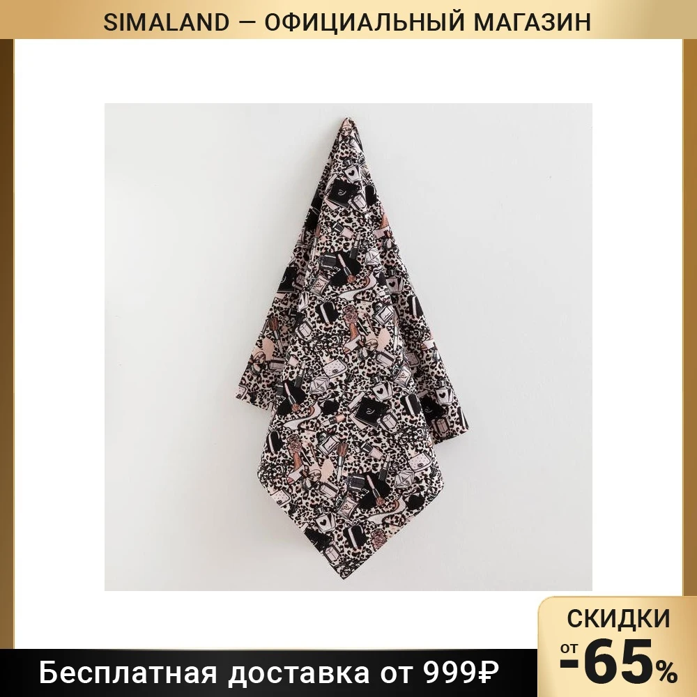 Простыня банная Этель Леопард 150х180 см, вафля 200г/м2, 100% хл 5928230