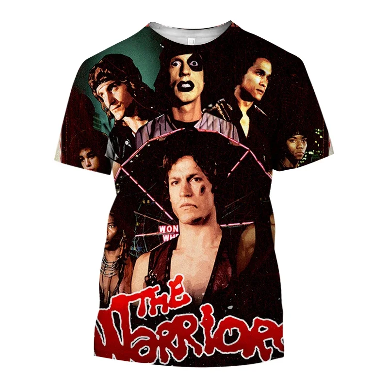 Фото The WARRIORS Maglietta Stampata Per Uomo Moda Повседневная футболка O-collo Manica Corta Top Крутая футболка Harajuku Street Movie Футболка №4