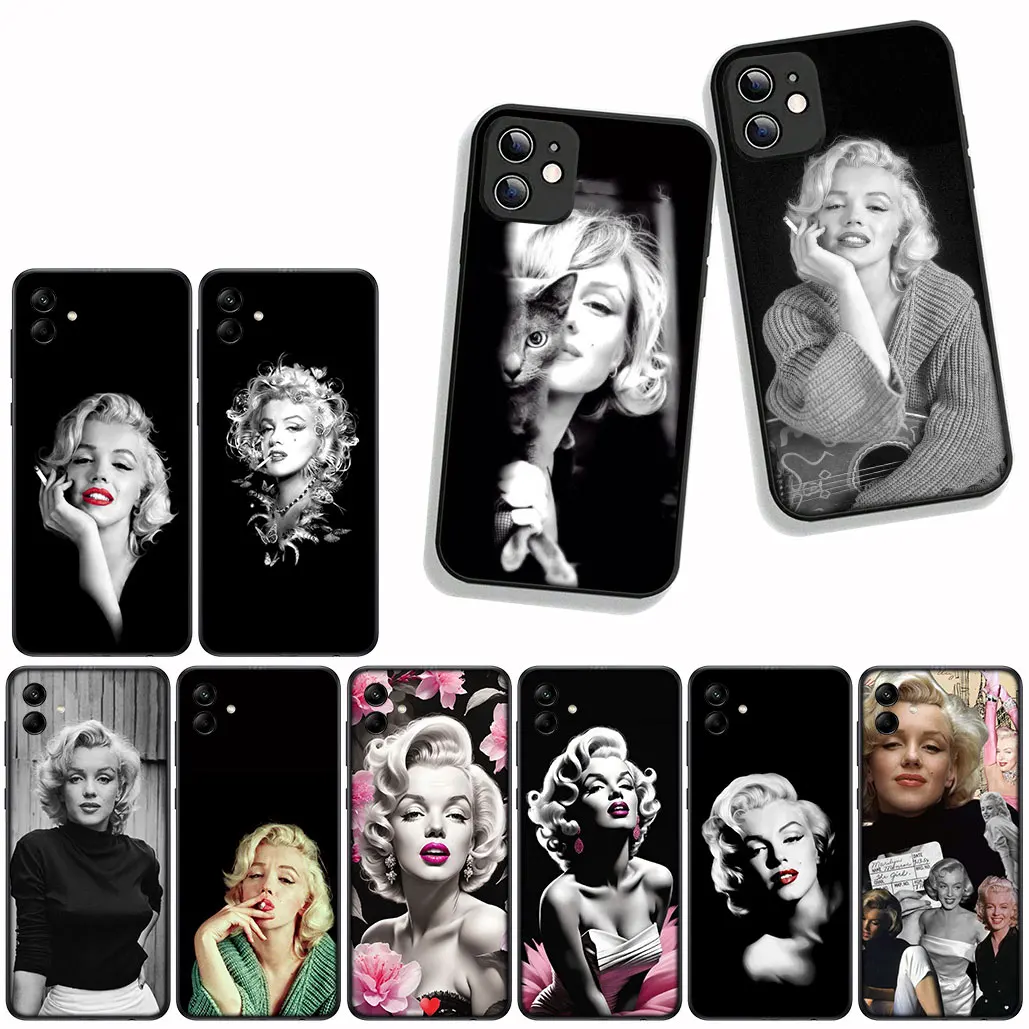 Чехол Funda Coque для Samsung Galaxy S25 S23 S22 S24 FE Ultra S10 Plus A05 A06 A15 A16 A26 A35 S10E Чехол M-Marilyns M-Monroes