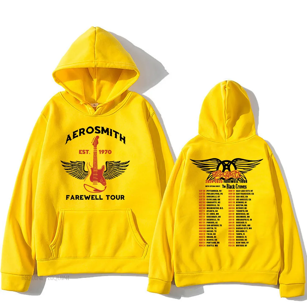 Толстовка с принтом рок-группы Aerosmith Graphic, толстовка с надписью PEACE OUT Farewell TOUR, зимняя одежда, 2024