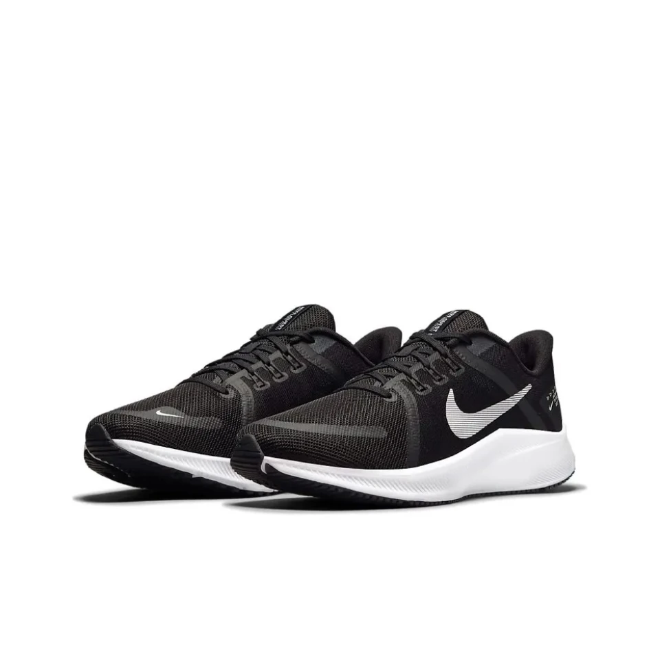 Фото Оригинальные мужские кроссовки для бега Nike Quest 4, Нескользящие кроссовки с низким верхом, дышащие черно-белые кроссовки №3