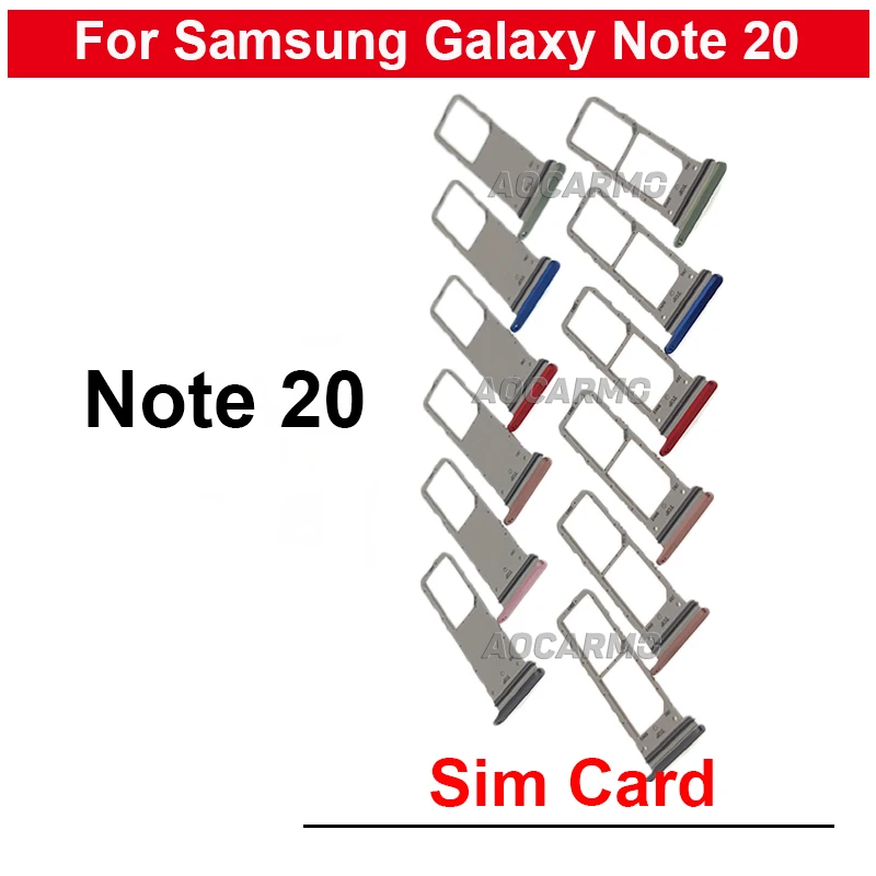 Для Samsung Galaxy Note 20 Note20 Одиночная/две Sim-карты лоток держатель Гнездо Слот Ремонт Запасные части