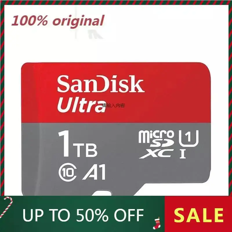 Sandisk A1 TF-карта 1 ТБ Оригинальная карта памяти micro SD 16 ГБ 32 ГБ 64 ГБ 128 ГБ 256 ГБ 512 ГБ C10 U1 SDXC флэш-карта ультра адаптер Телефон