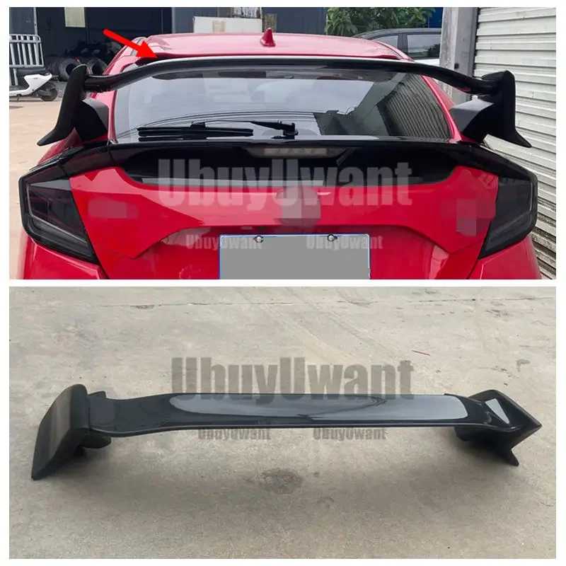 Фото Для Honda Civic 10-го поколения FK7 хэтчбек из настоящего карбонового волокна, задний спойлер T R Style, тюнинг, крыло, украшение для губ багажника 2016-2020 №5