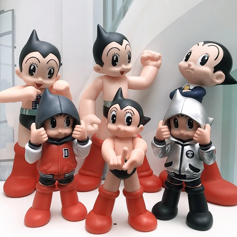 Фигурки героев аниме Astro Boy Mighty Atom, подвижные экшн-фигурки большой Tetsuwan Atom из мягкого ПВХ, коллекционные игрушки, праздничные подарки, 14 шт., 26-40 см