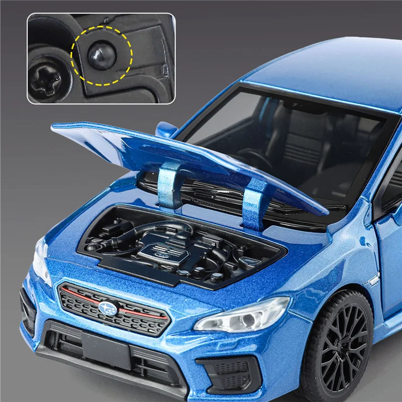 1:30 Subaru Impreza WRX STI, модель спортивного автомобиля из сплава, литье под давлением, металлический гоночный автомобиль, модель автомобиля, имитация Sund Light, детские игрушки, подарок (art.: 3920d068cc1b5) - 3920d068cc1b5