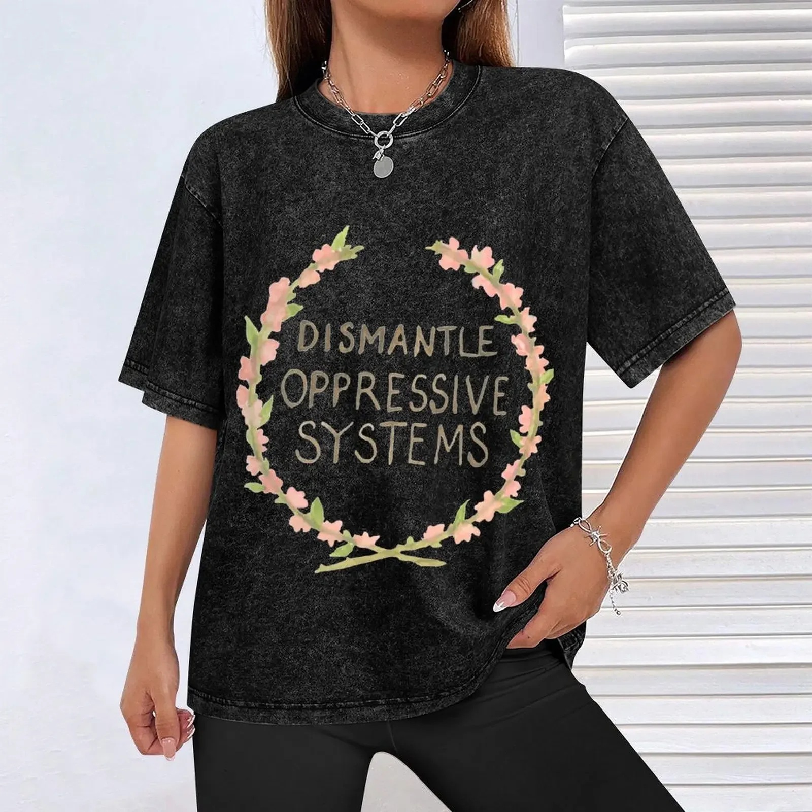 Фото Футболка DISMANTLE OPPRESSIVE SYSTEMS с рисунком, винтажная футболка для мальчика, винтажная роскошная дизайнерская винтажная футболка для мужчин №4