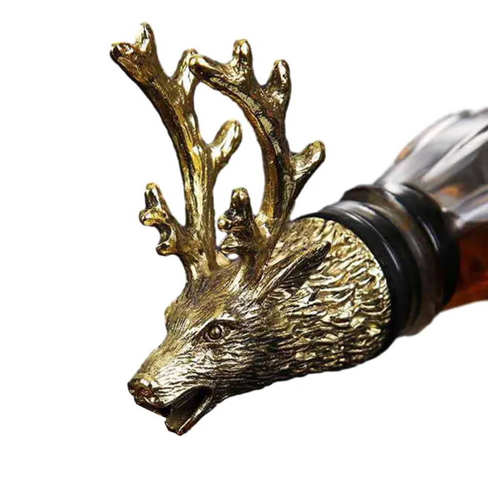 Диспенсер GfgFor RtrerWine ErtJagermeister Цинковый сплав Голова оленя Рот Наливник для вина Экстрактор для вина Серебряные наливки Аксессуары для бара