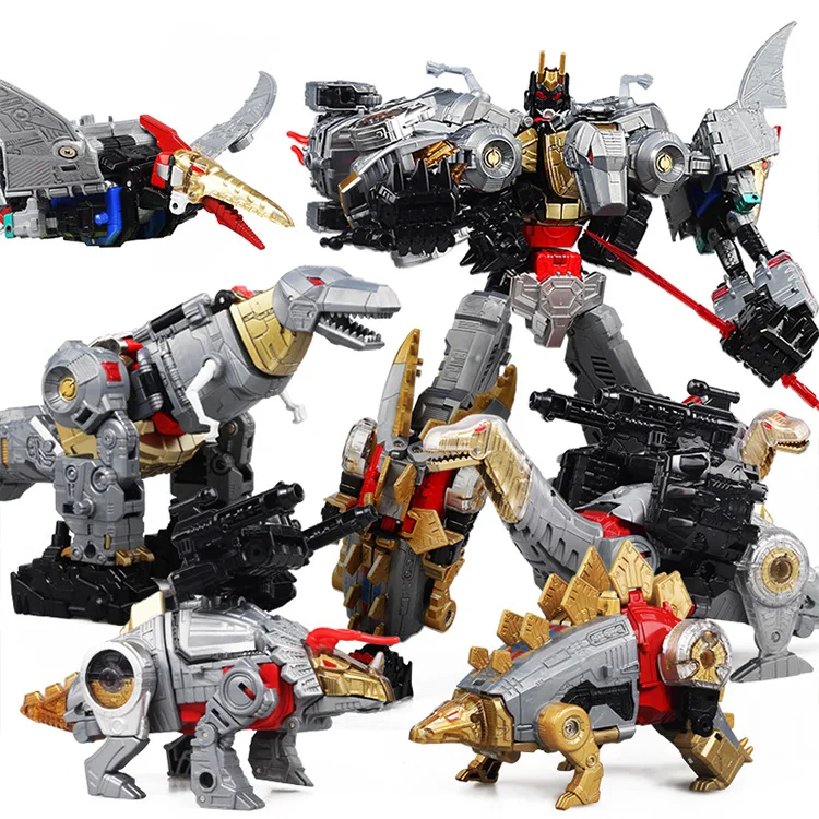 BPF 5IN1 Модель ABS Трансформация G1 Игрушка-робот Dinoking Volcanicus Grimlock Slag Sludge Snarl Swoop Slash Dinobots Фигурка