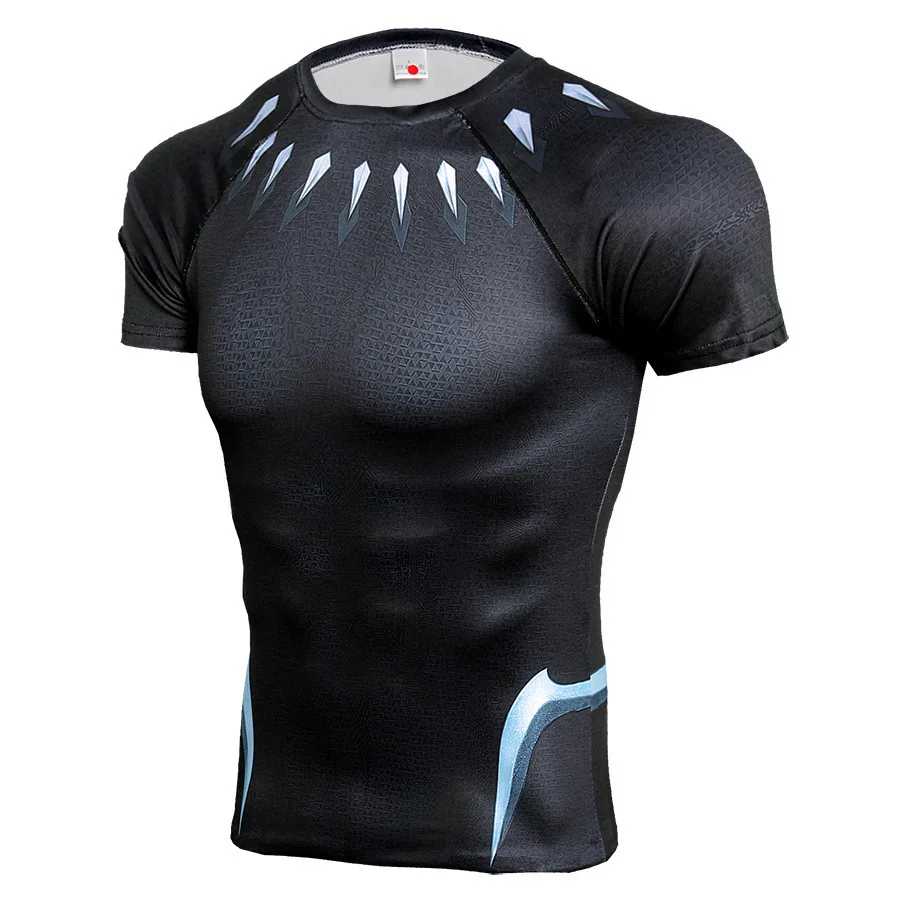 Фото Майка MMA Rashguard Bjj Gi 3D принт капитан дышащие футболки Мужская компрессионная футболка MMA тренировочная одежда для фитнеса спортивные топы №2