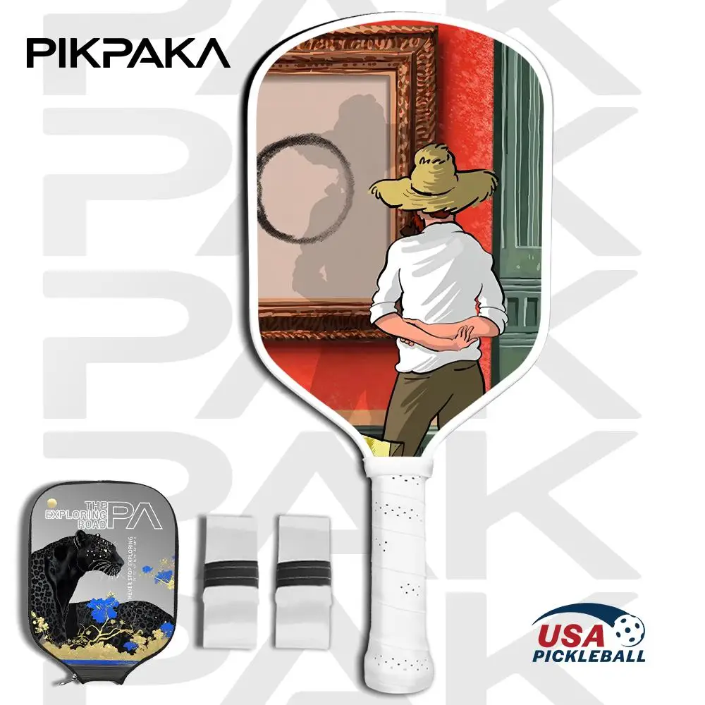 Набор весла V-Van G-Gogh Pickleball, легкая ракетка из стекловолокна, 13 мм, сотовый сердечник, одобренная USAPA для силы и вращения