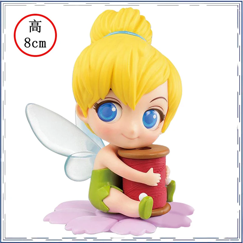 BANDAI Disney принцесса Тинкер колокольчик платье Qposket ПВХ рождественские подарки для детей оригинальная аниме фигурка модель игрушки
