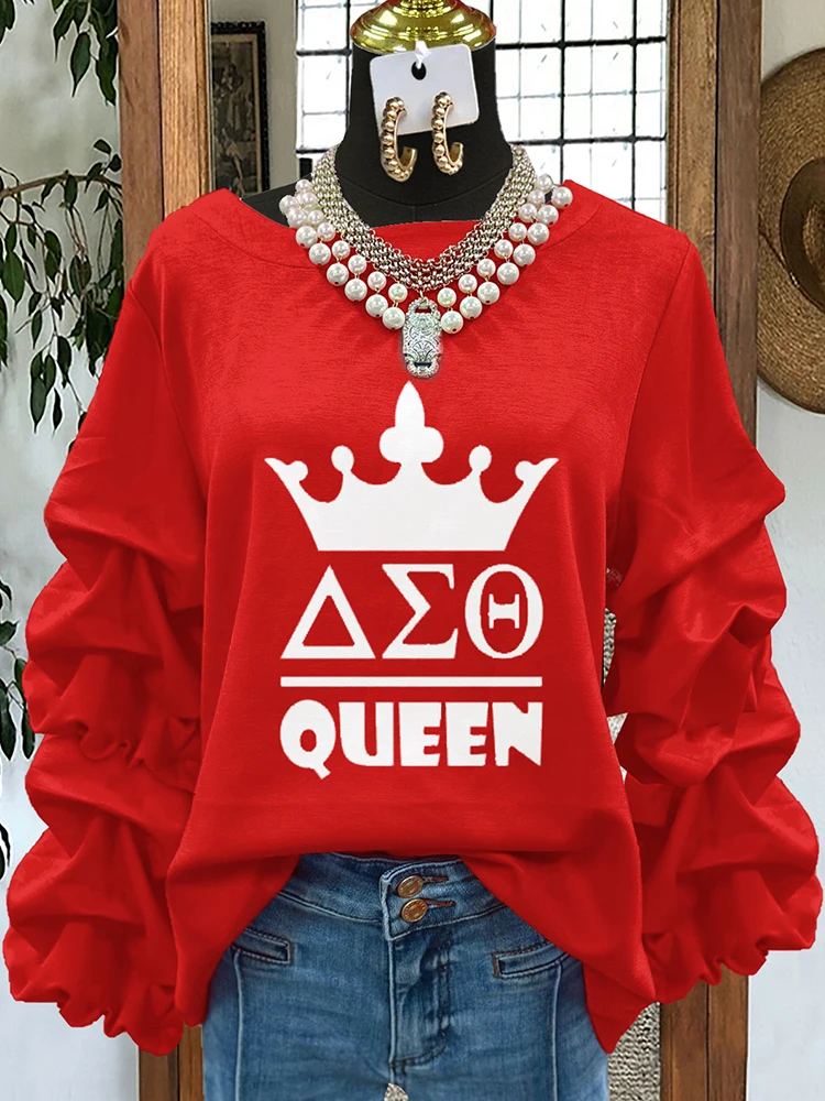 Плиссированные толстовки с принтом Delta Sigma Theta Sorority