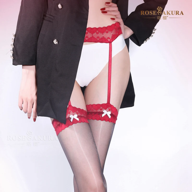 Фото Aurora Love кружевные бабочки цельные подвязки чулки блестящие масляные сексуальные контрастные цвета женское белье ультратонкие полые чулки №2