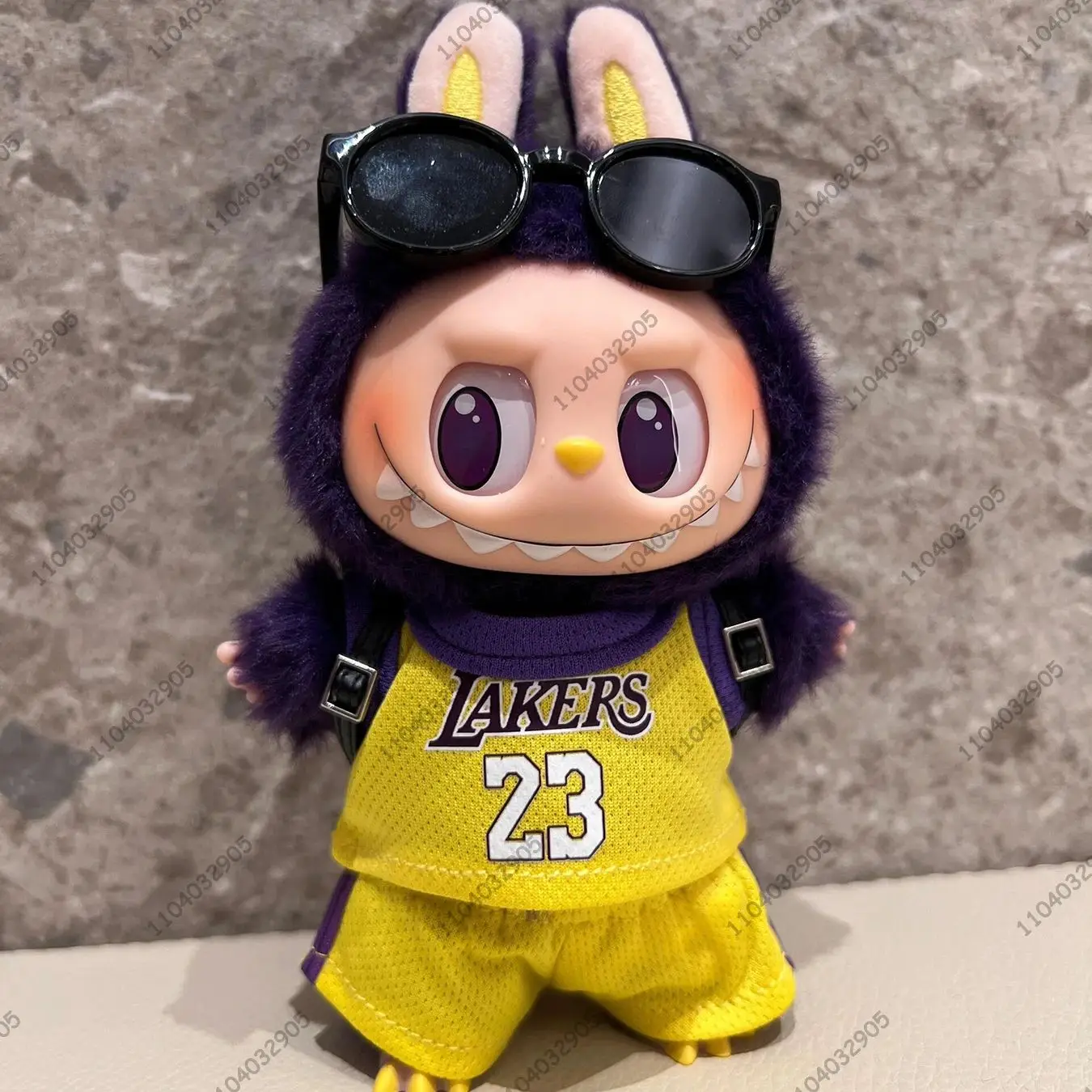 Баскетбольная рубашка Labubu The Monsters, спортивная футболка NBA Lakers, одежда для кукол, виниловая плюшевая игрушка, 1:1, оригинальная копия сумки, очаровательный подарок