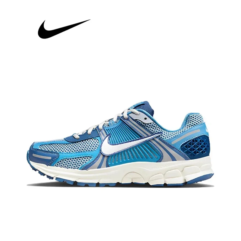 Nike-Vomero 5, синие/черные/оранжевые для мужчин и женщин, классические повседневные кроссовки для бега в стиле ретро для ходьбы, FB9149-400