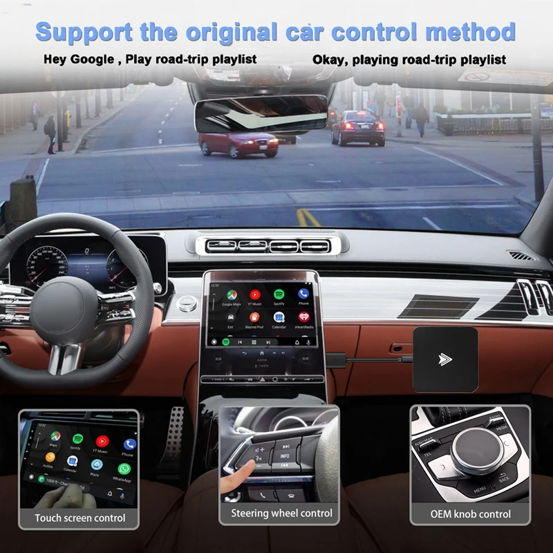 Фото Автомобильная Беспроводная интеллектуальная навигация для Netflix Car Ai Box Linux System Bluetooth 5G Wifi адаптер для телефона Android №3