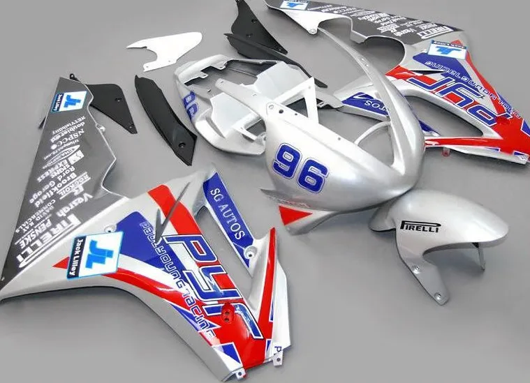 H-INJECTION MOLD ABS серебристый, синий, красный обтекатель для Triumph Daytona 06-08 675 2006 2007 2008 675 пластиковый комплект кузова мотоцикла