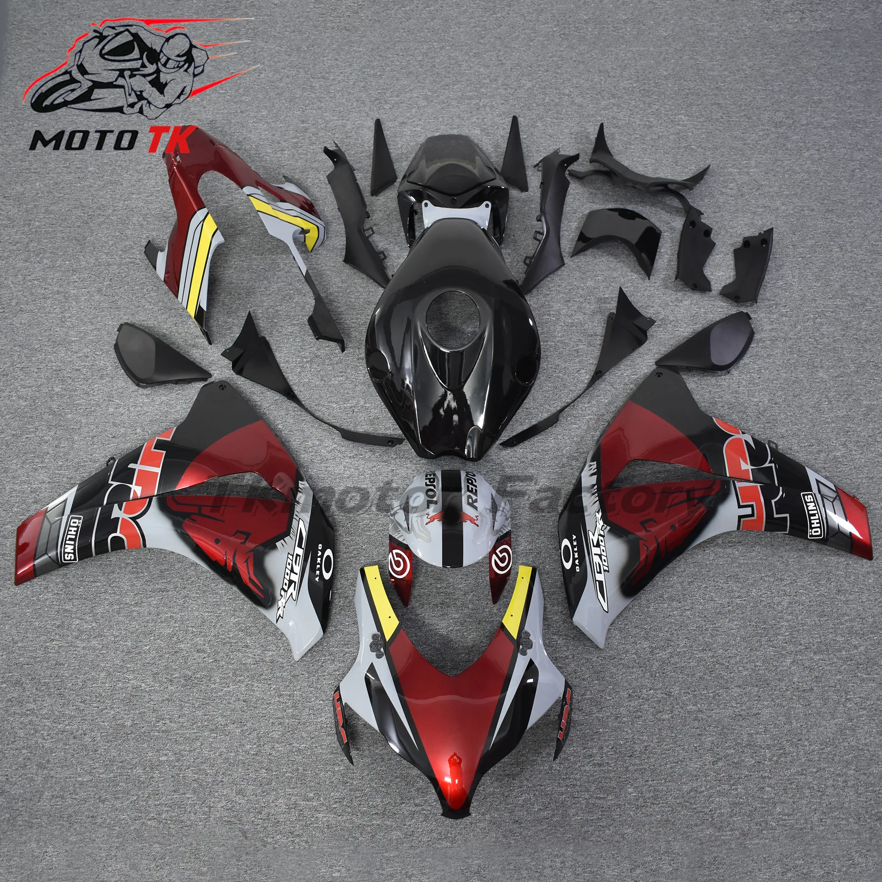 Комплект обтекателей для мотоцикла, пластиковый комплект для HONDA CBR1000RR CBR 1000 RR Repsol 2008-2012, аксессуары, полная крышка капота кузова