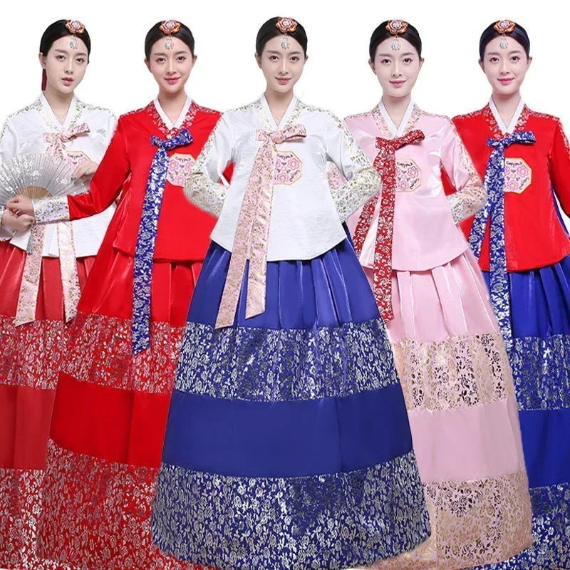 Фото Ханбок-троя традиционная coreana Multicolor для женщин, след nacional de corte, платье от Baile праздничного фестиваля с lentejuelas, r №2